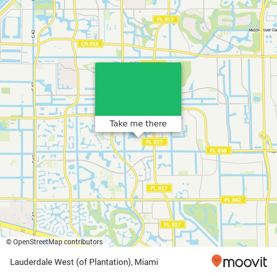 Lauderdale West (of Plantation) map