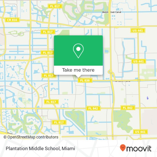 Plantation Middle School map