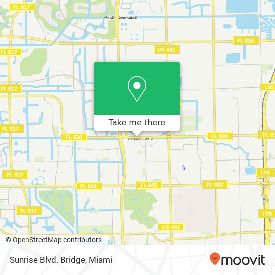 Sunrise Blvd. Bridge map