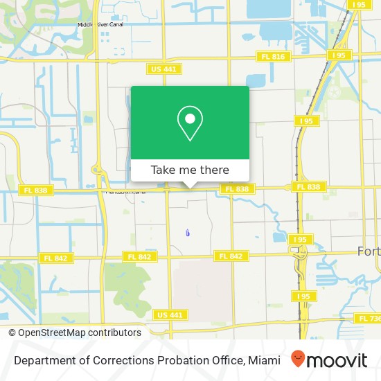 Department of Corrections Probation Office map