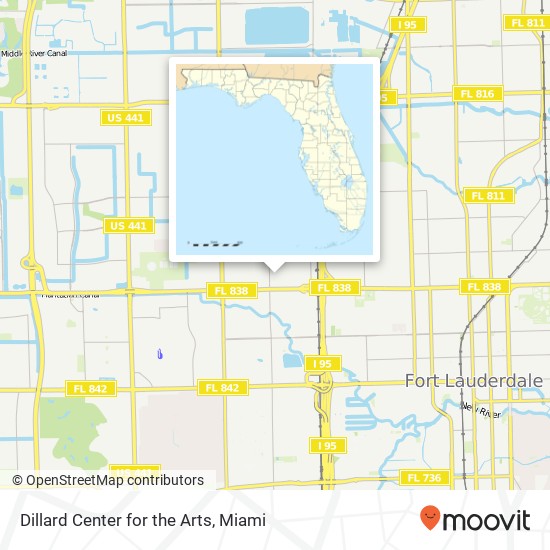 Dillard Center for the Arts map