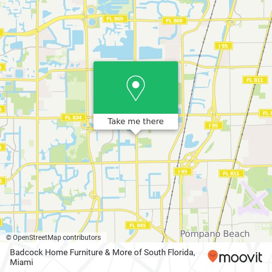 Badcock Home Furniture & More of South Florida map