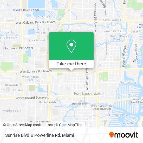 Sunrise Blvd & Powerline Rd map