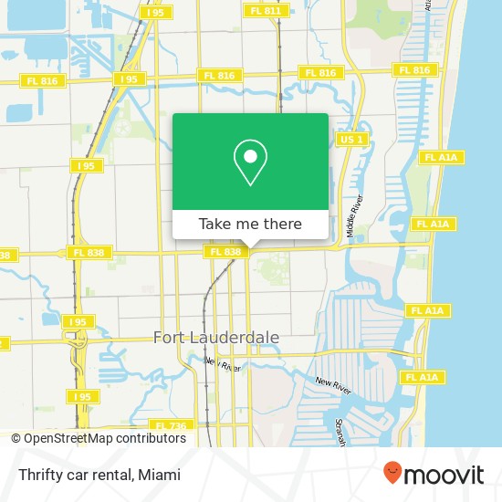 Thrifty car rental map