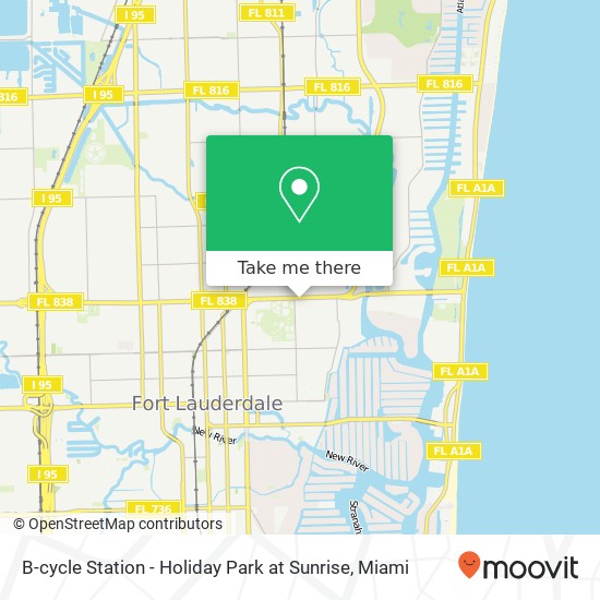 Mapa de B-cycle Station - Holiday Park at Sunrise