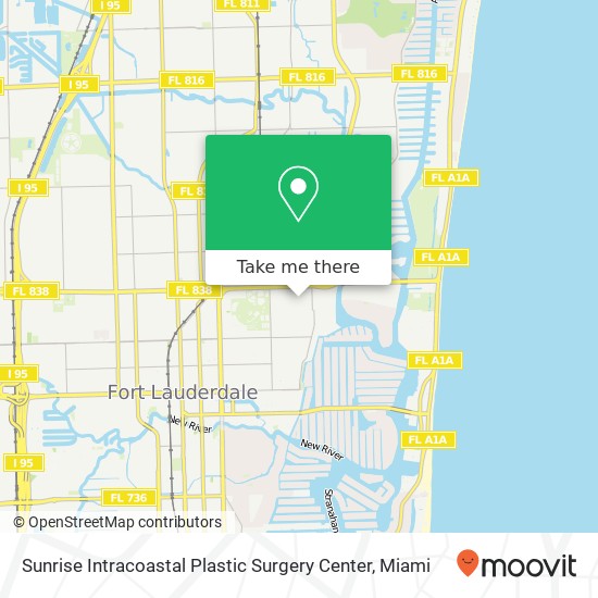 Sunrise Intracoastal Plastic Surgery Center map