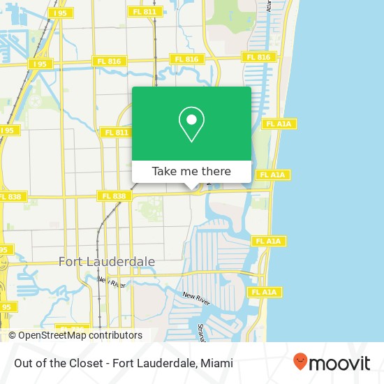 Out of the Closet - Fort Lauderdale map