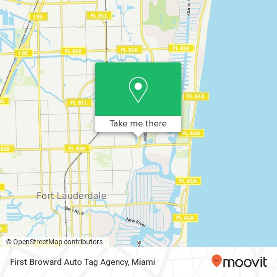 First Broward Auto Tag Agency map