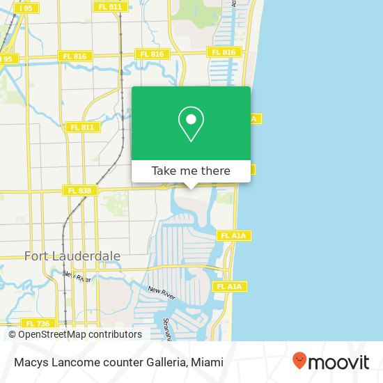Mapa de Macys Lancome counter Galleria