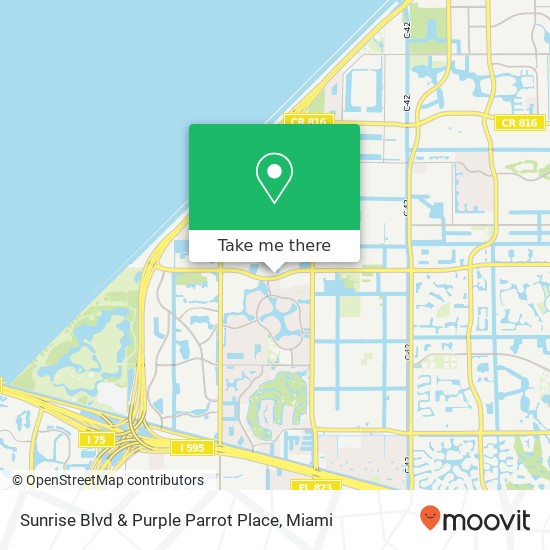 Sunrise Blvd & Purple Parrot Place map