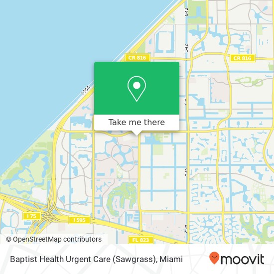Baptist Health Urgent Care (Sawgrass) map