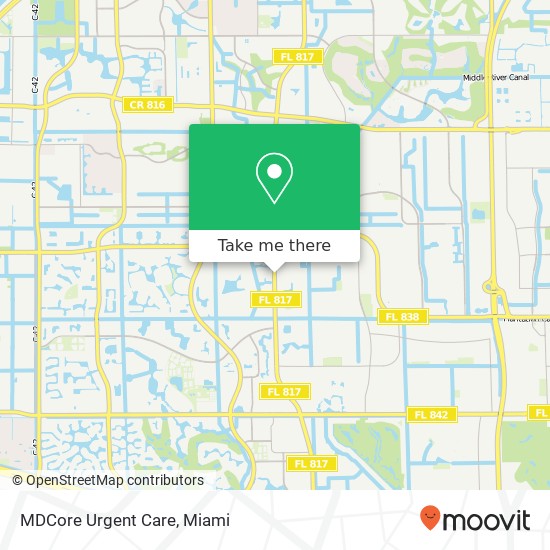 MDCore Urgent Care map