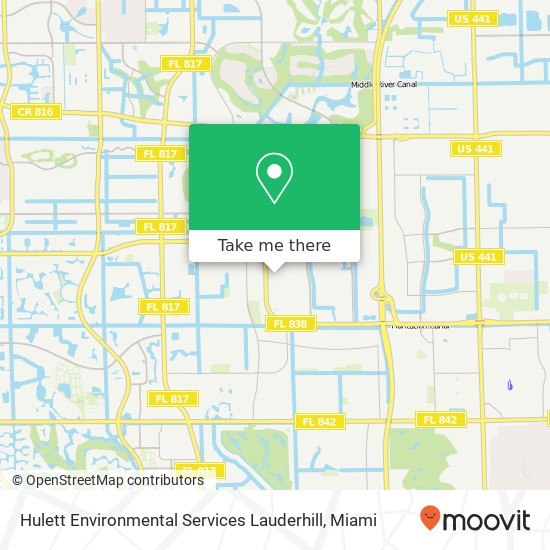 Mapa de Hulett Environmental Services Lauderhill