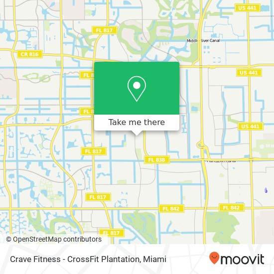 Crave Fitness - CrossFit Plantation map