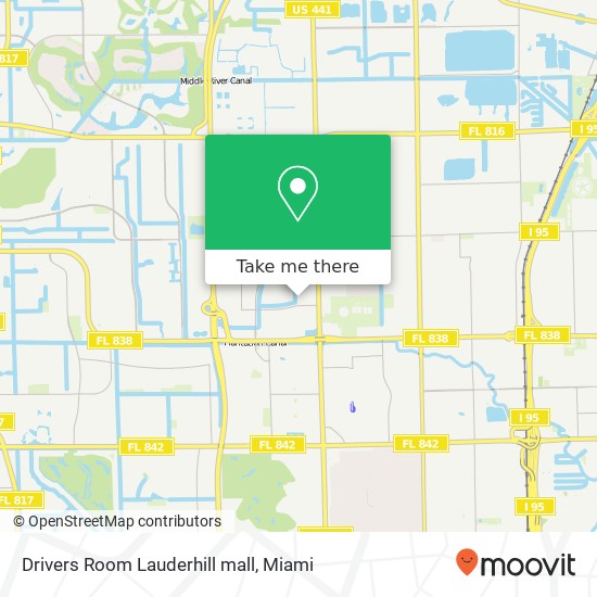 Mapa de Drivers Room Lauderhill mall
