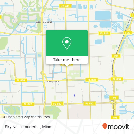 Mapa de Sky Nails Lauderhill