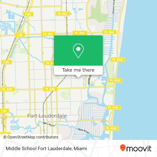 Mapa de Middle School Fort Lauderdale