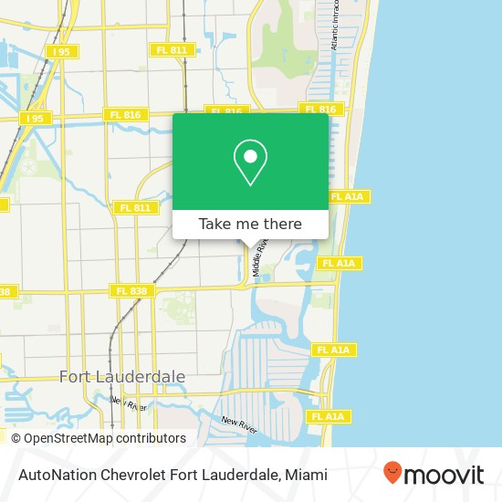 Mapa de AutoNation Chevrolet Fort Lauderdale