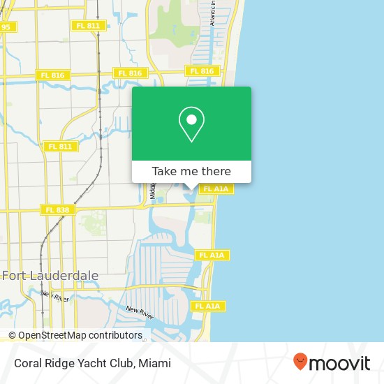 Mapa de Coral Ridge Yacht Club