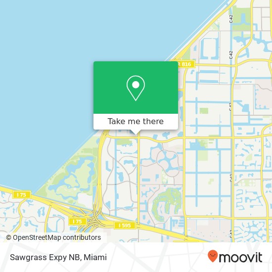 Sawgrass Expy NB map