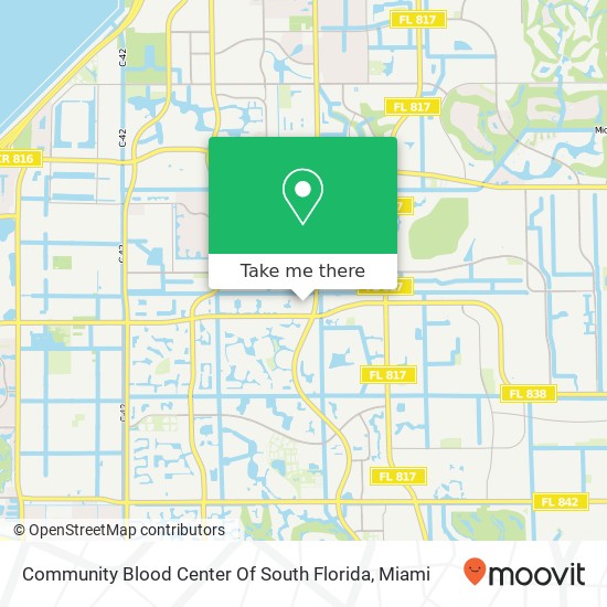 Mapa de Community Blood Center Of South Florida