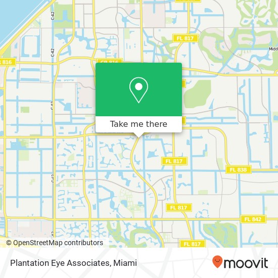 Plantation Eye Associates map