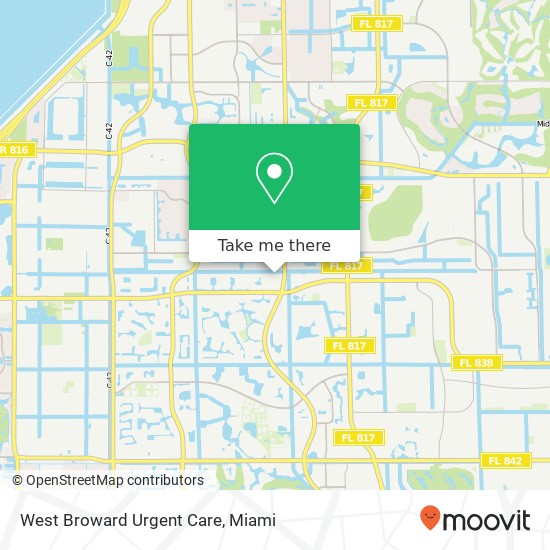 Mapa de West Broward Urgent Care