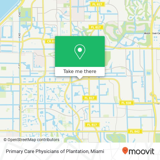 Primary Care Physicians of Plantation map