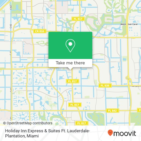 Holiday Inn Express & Suites Ft. Lauderdale-Plantation map