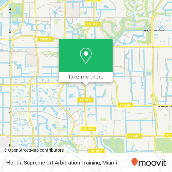 Florida Supreme Crt Arbitration Training map
