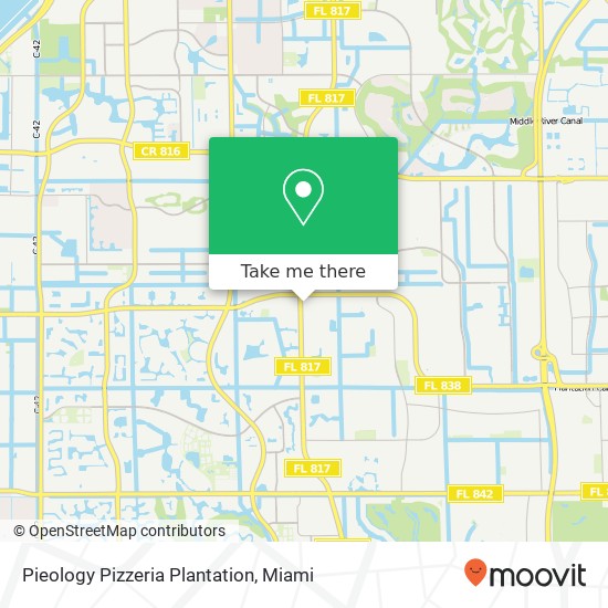 Mapa de Pieology Pizzeria Plantation
