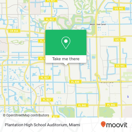 Plantation High School Auditorium map
