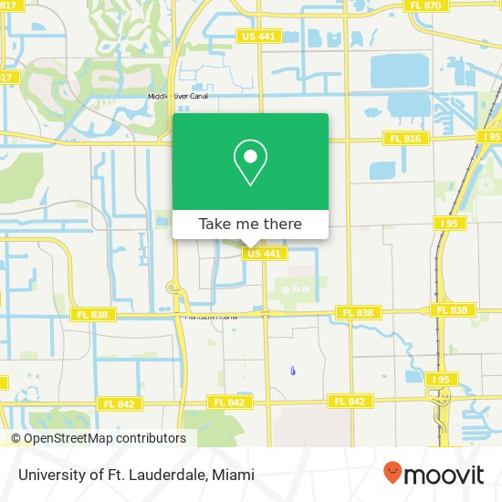 University of Ft. Lauderdale map