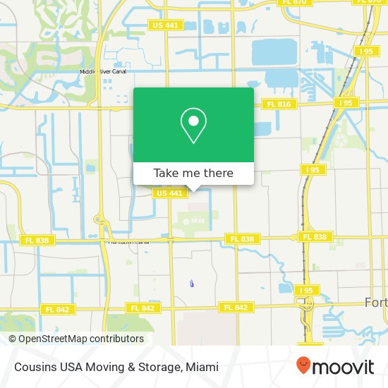 Mapa de Cousins USA Moving & Storage