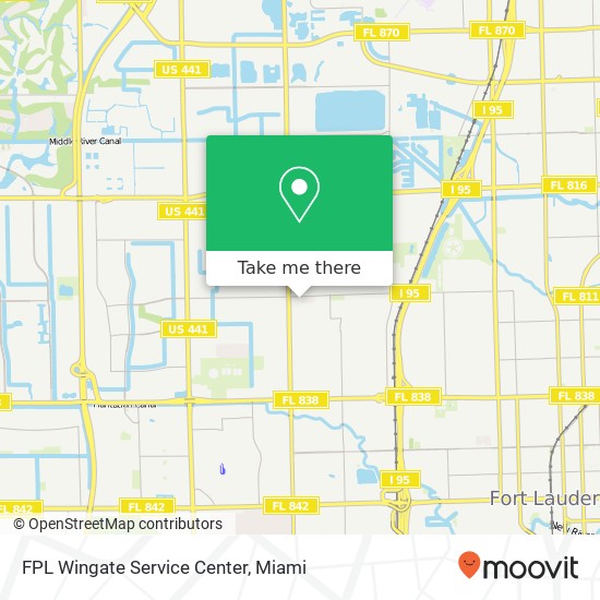 Mapa de FPL Wingate Service Center