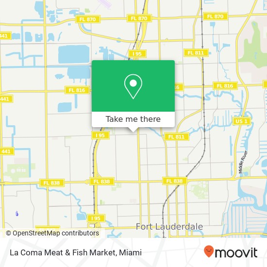 La Coma Meat & Fish Market map