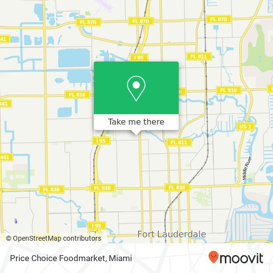 Mapa de Price Choice Foodmarket