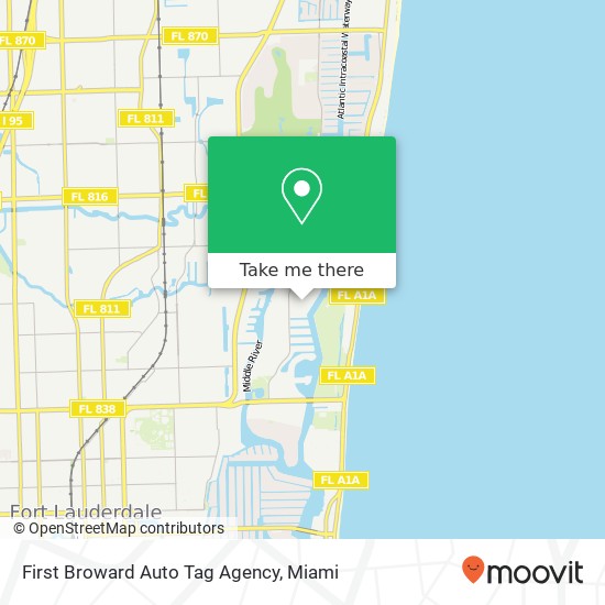 Mapa de First Broward Auto Tag Agency