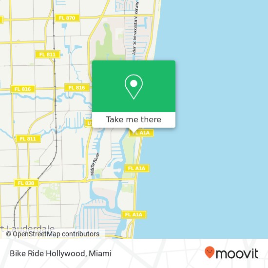 Bike Ride Hollywood map