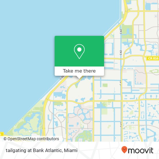 Mapa de tailgating at Bank Atlantic