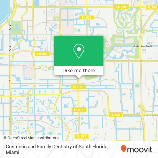 Cosmetic and Family Dentistry of South Florida map