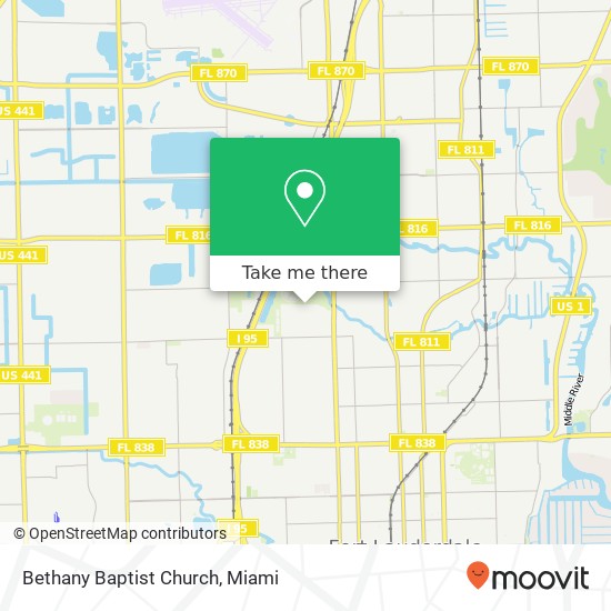 Mapa de Bethany Baptist Church