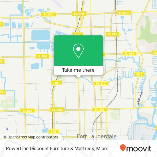 Mapa de PowerLine Discount Furniture &  Mattress