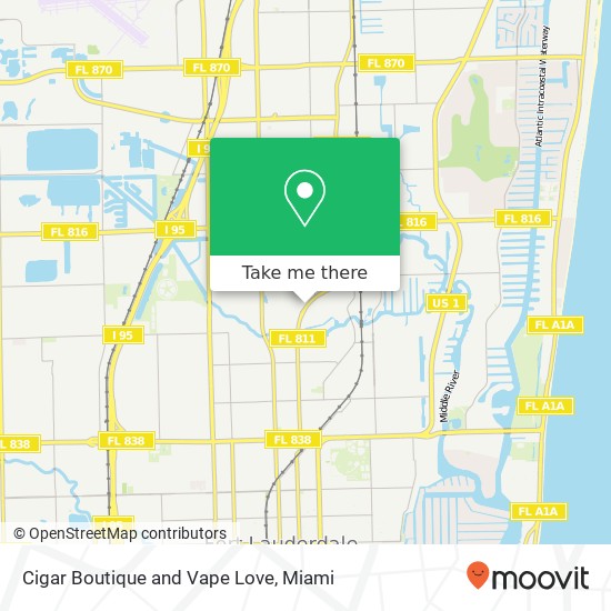 Cigar Boutique and Vape Love map