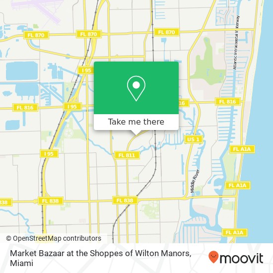 Mapa de Market Bazaar at the Shoppes of Wilton Manors