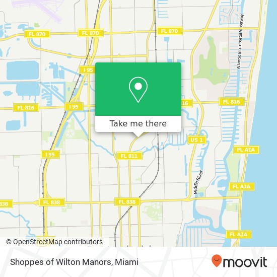Shoppes of Wilton Manors map