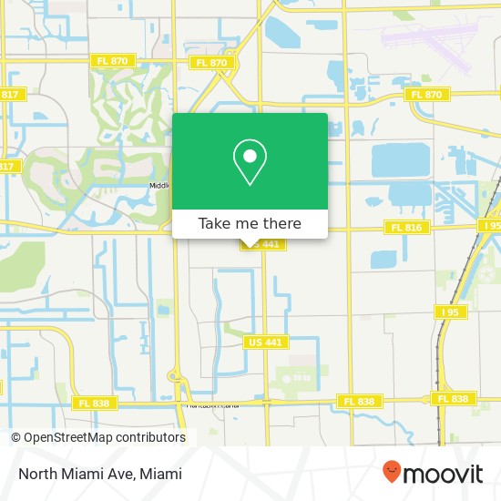 Mapa de North Miami Ave