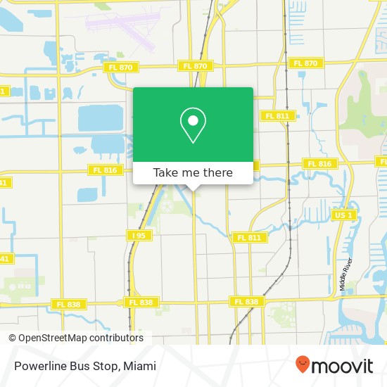 Powerline Bus Stop map