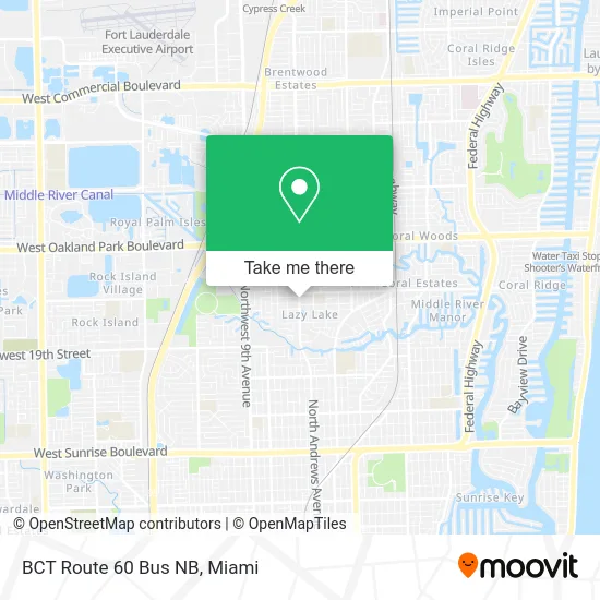 BCT Route 60 Bus NB map