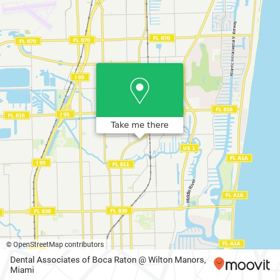 Mapa de Dental Associates of Boca Raton @ Wilton Manors